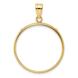 25 mm 14k Yellow Gold coin bezel for 25 mm Coin