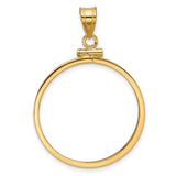 25 mm 10k Yellow Gold coin bezel for 25 mm Coin
