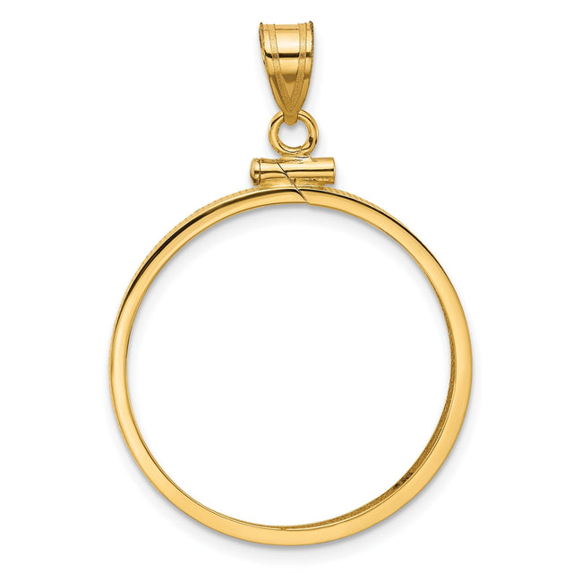 25 mm 10k Yellow Gold coin bezel for 25 mm Coin