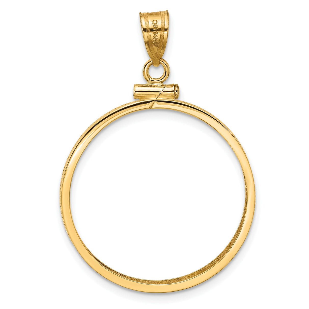 25 mm 14k Yellow Gold coin bezel for 25 mm Coin — additional image