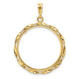 25 mm 14k Yellow Gold coin bezel for 25 mm Coin — additional image