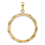 25 mm 14k Yellow Gold coin bezel for 25 mm Coin