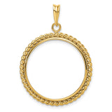 25 mm 14k Yellow Gold coin bezel for 25 mm Coin