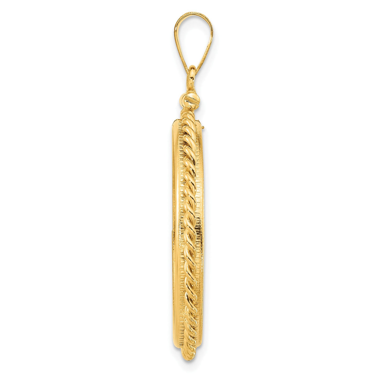 25 mm 14k Yellow Gold coin bezel for 25 mm Coin — alternate view