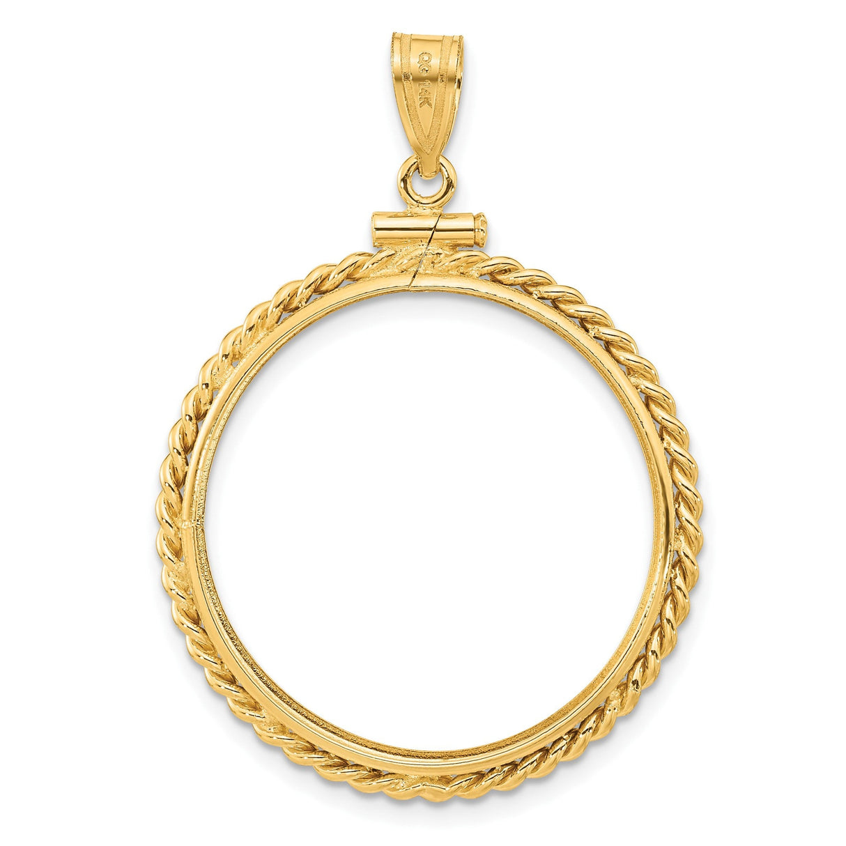 25 mm 14k Yellow Gold coin bezel for 25 mm Coin — additional image
