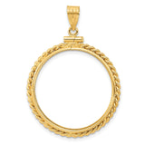 25 mm 14k Yellow Gold coin bezel for 25 mm Coin — additional image