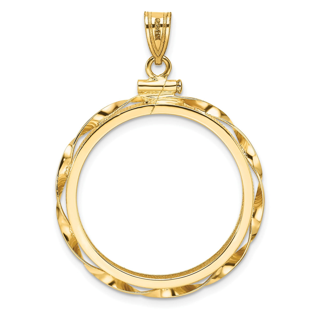 25 mm 14k Yellow Gold coin bezel for 25 mm Coin — additional image