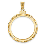 25 mm 14k Yellow Gold coin bezel for 25 mm Coin — additional image