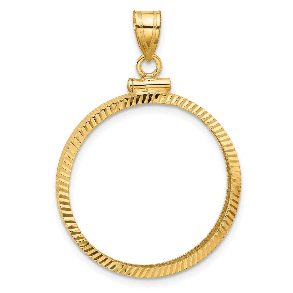 25 mm 14k Yellow Gold coin bezel for 25 mm Coin