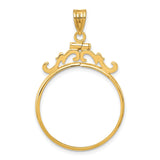 25 mm 14k Yellow Gold coin bezel for 25 mm Coin — additional image