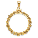 25 mm 14k Yellow Gold coin bezel for 25 mm Coin — additional image
