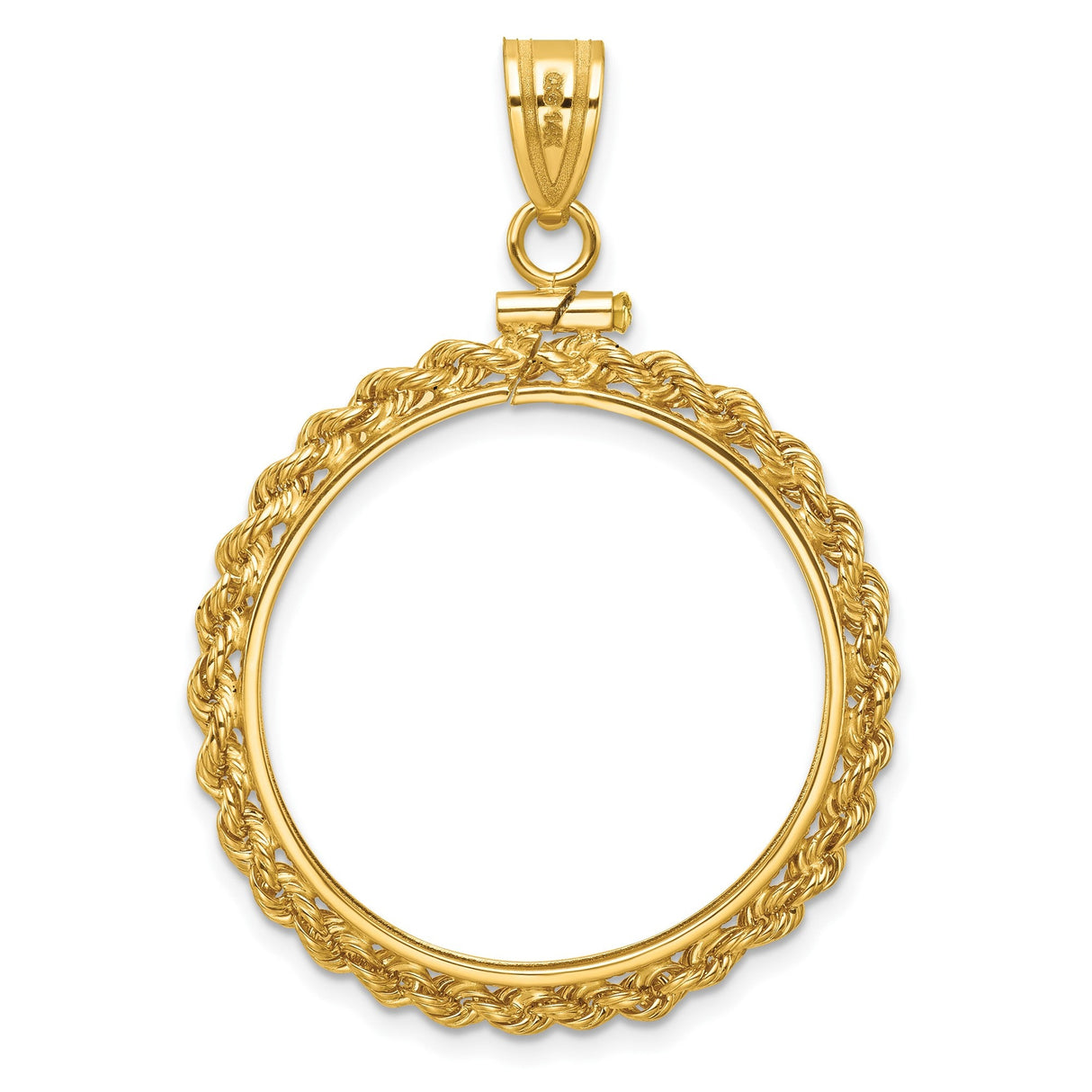 25 mm 14k Yellow Gold coin bezel for 25 mm Coin — additional image