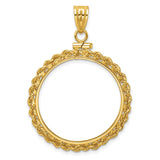 25 mm 14k Yellow Gold coin bezel for 25 mm Coin — additional image