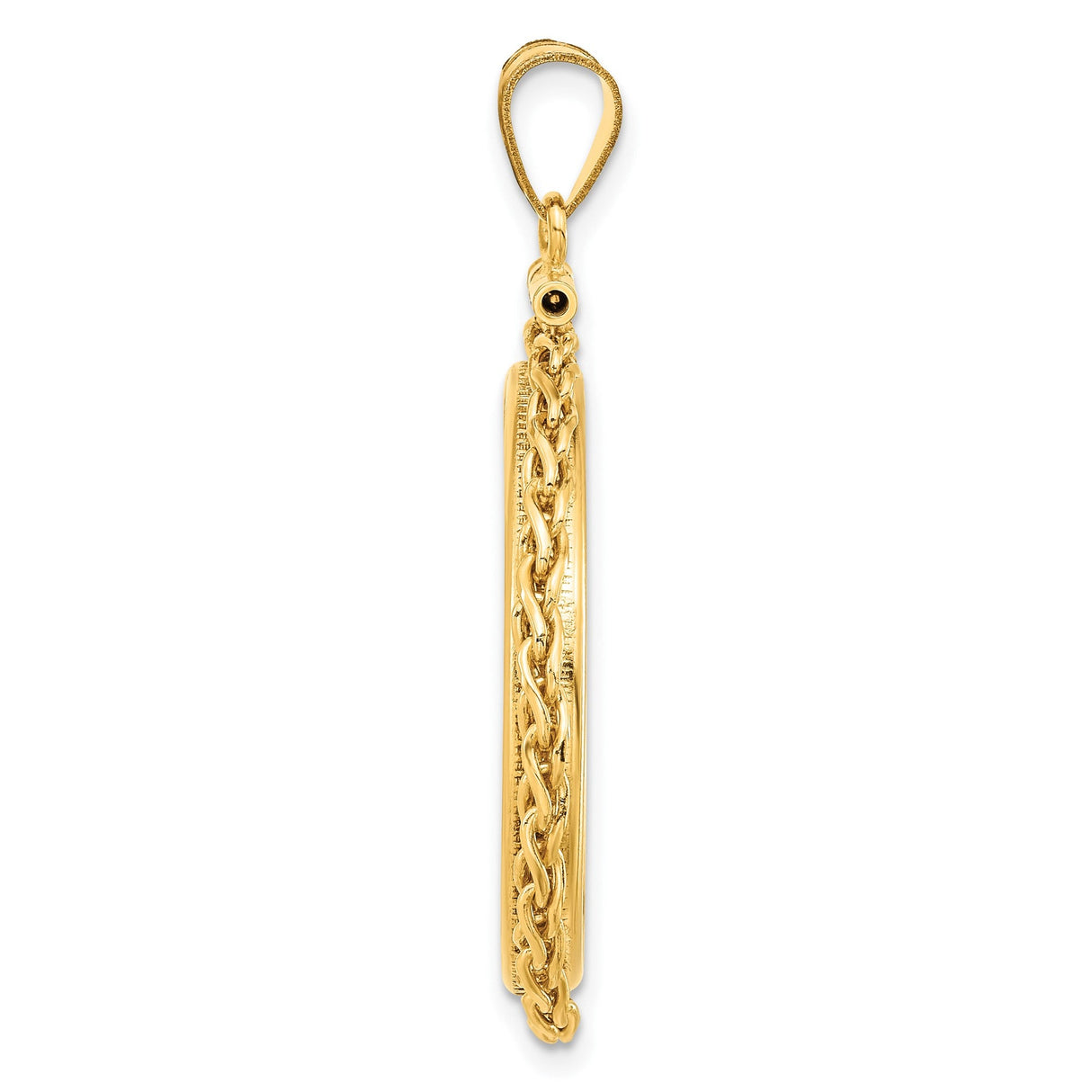 25 mm 14k Yellow Gold coin bezel for 25 mm Coin — alternate view