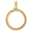 25 mm 14k Yellow Gold coin bezel for 25 mm Coin