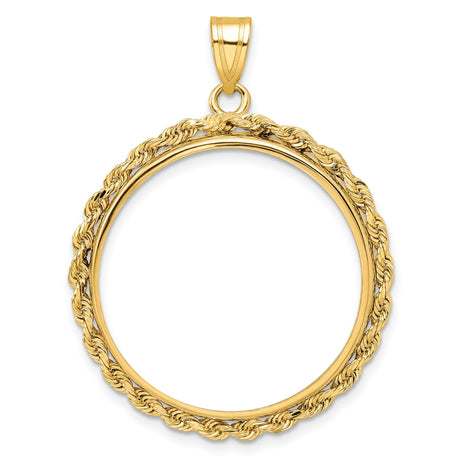 25 mm 14k Yellow Gold coin bezel for 25.4 mm Coin