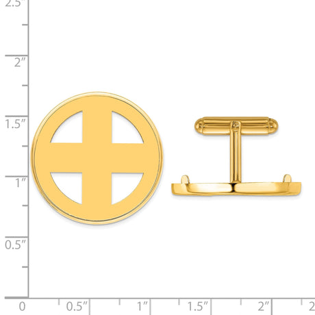 27 mm 14k Yellow Gold coin bezel for 27 mm Coin — size reference (ruler)