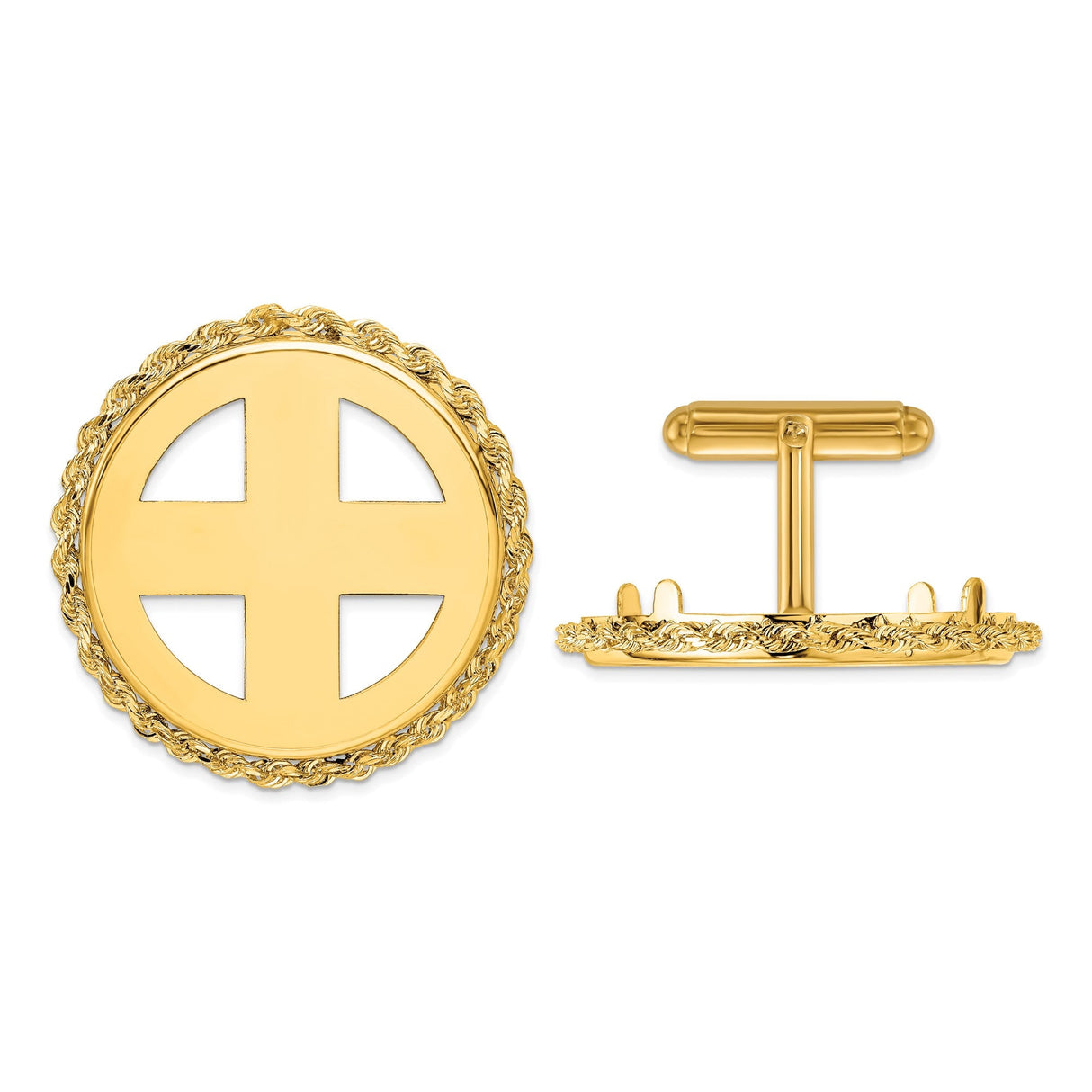 27 mm 14k Yellow Gold coin bezel for 27 mm Coin