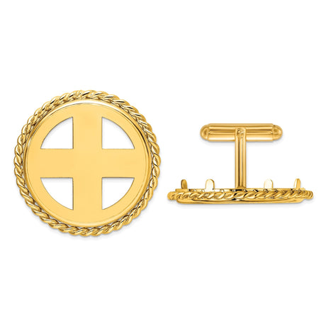 27 mm 14k Yellow Gold coin bezel for 27 mm Coin