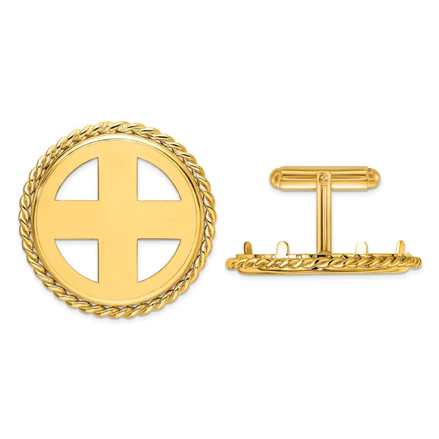27 mm 14k Yellow Gold coin bezel for 27 mm Coin