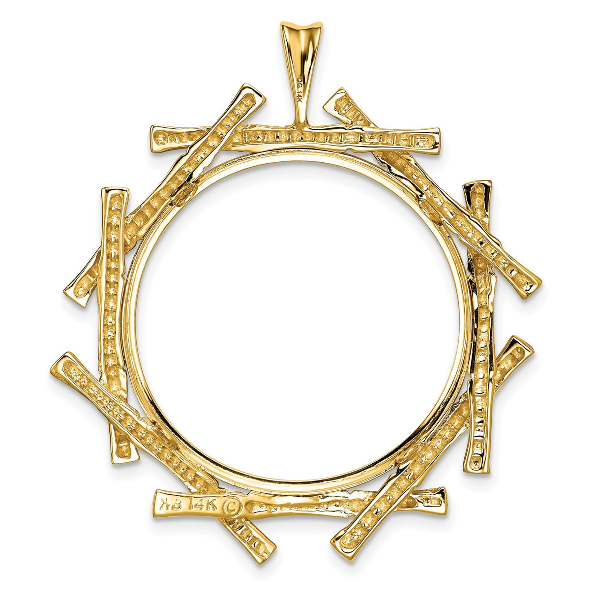 27 mm 14k Yellow Gold coin bezel for 27 mm Coin — additional image