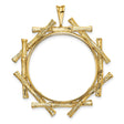 27 mm 14k Yellow Gold coin bezel for 27 mm Coin