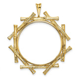 27 mm 14k Yellow Gold coin bezel for 27 mm Coin