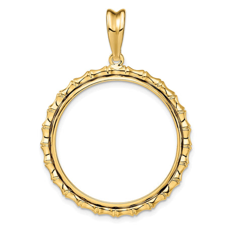 27 mm 14k Yellow Gold coin bezel for 27 mm Coin