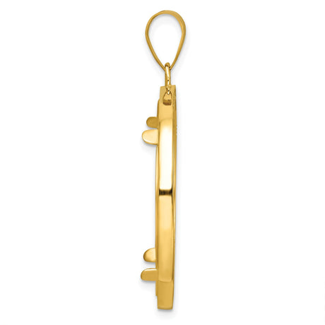 27 mm 14k Yellow Gold coin bezel for 27 mm Coin — alternate view