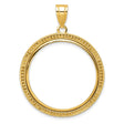 27 mm 10k Yellow Gold coin bezel for 27 mm Coin