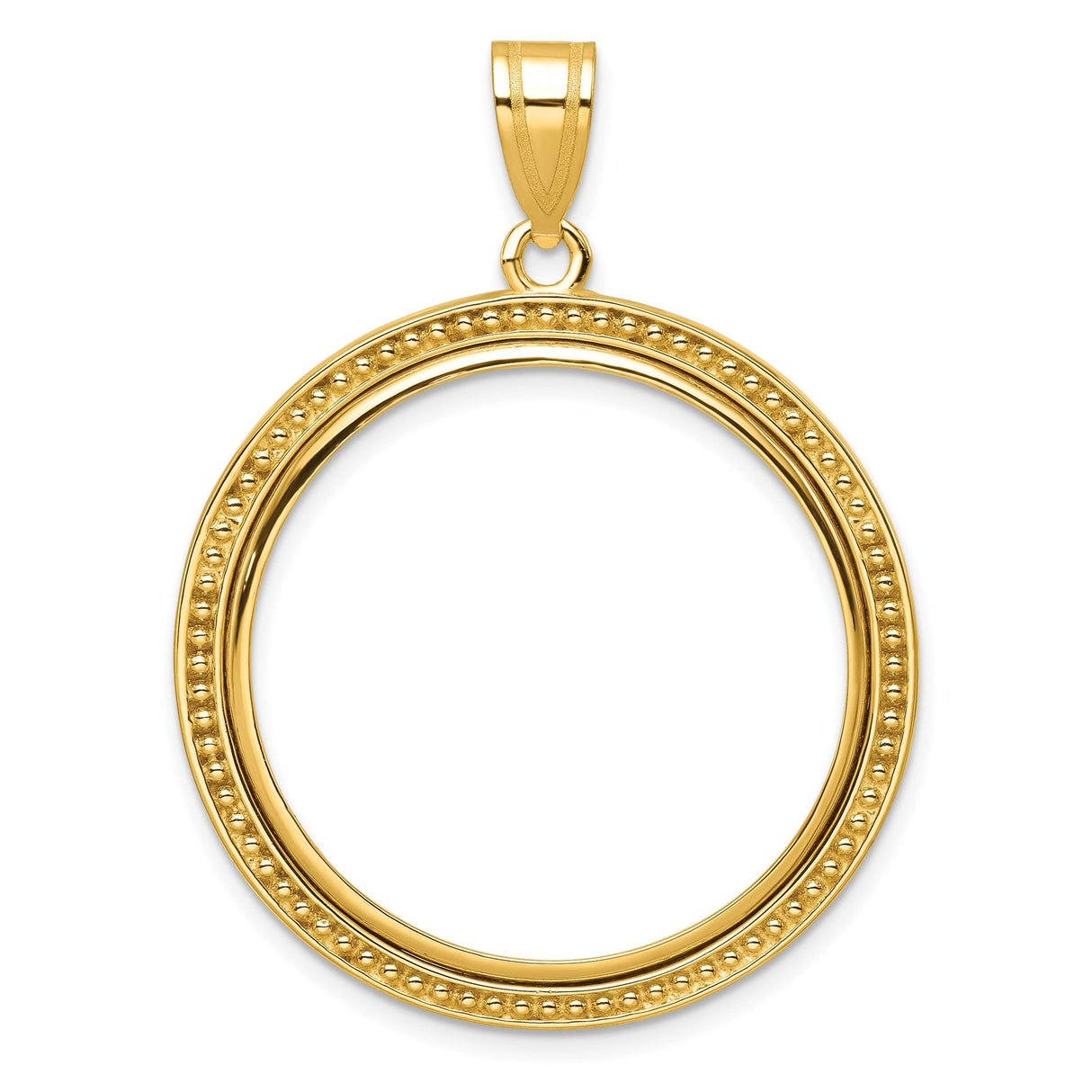 27 mm 10k Yellow Gold coin bezel for 27 mm Coin