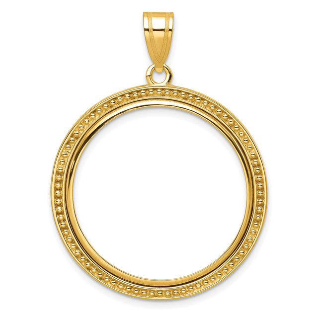 27 mm 10k Yellow Gold coin bezel for 27 mm Coin