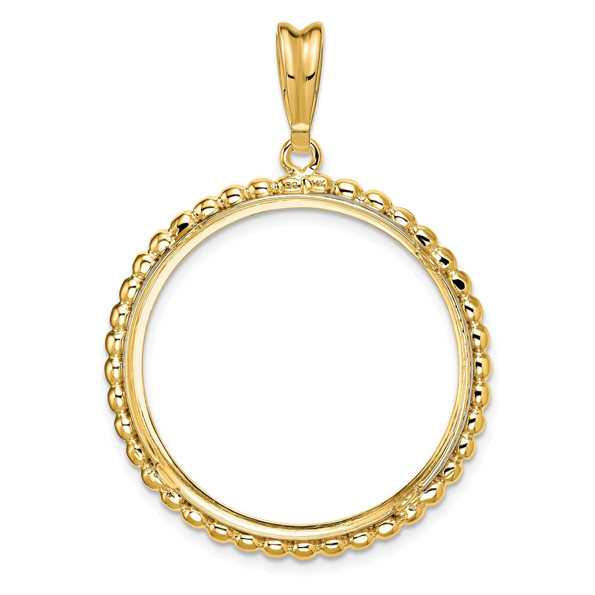 27 mm 14k Yellow Gold coin bezel for 27 mm Coin — additional image