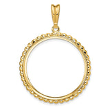 27 mm 14k Yellow Gold coin bezel for 27 mm Coin — additional image