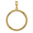 27 mm 14k Yellow Gold coin bezel for 27 mm Coin