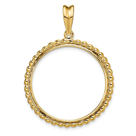 27 mm 14k Yellow Gold coin bezel for 27 mm Coin