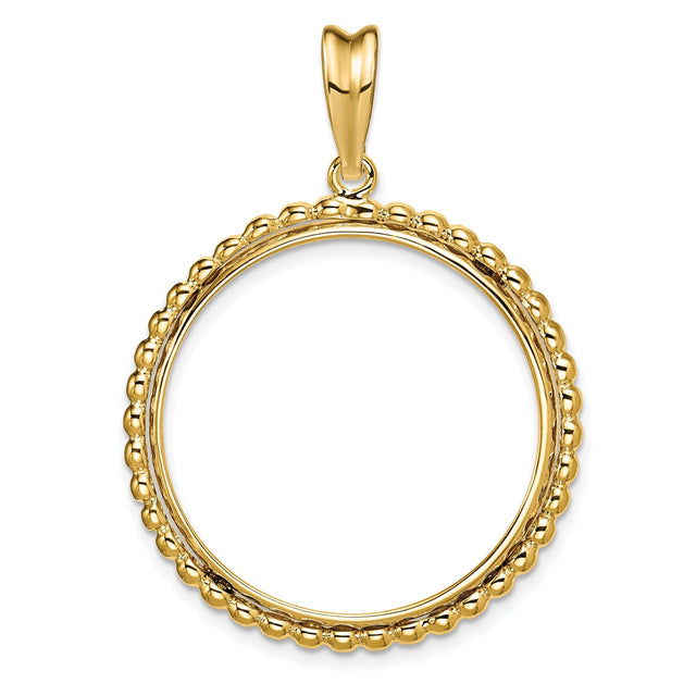 27 mm 14k Yellow Gold coin bezel for 27 mm Coin