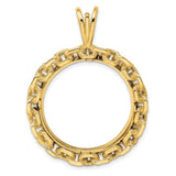 27 mm 14k Yellow Gold coin bezel for 27 mm Coin — additional image