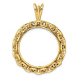 27 mm 14k Yellow Gold coin bezel for 27 mm Coin