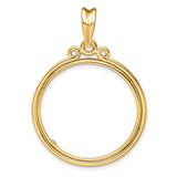 27 mm 14k Yellow Gold coin bezel for 27 mm Coin