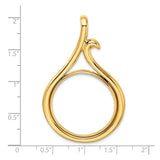 27 mm 14k Yellow Gold coin bezel for 27 mm Coin — size reference (ruler)