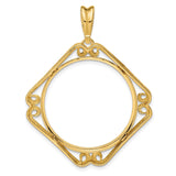 27 mm 14k Yellow Gold coin bezel for 27 mm Coin — additional image