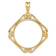 27 mm 14k Yellow Gold coin bezel for 27 mm Coin