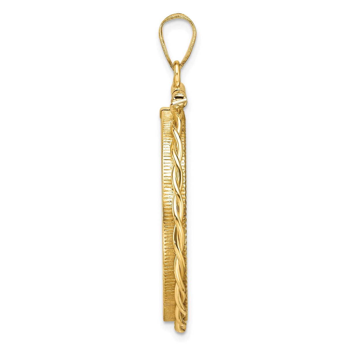 27 mm 14k Yellow Gold coin bezel for 27 mm Coin — alternate view
