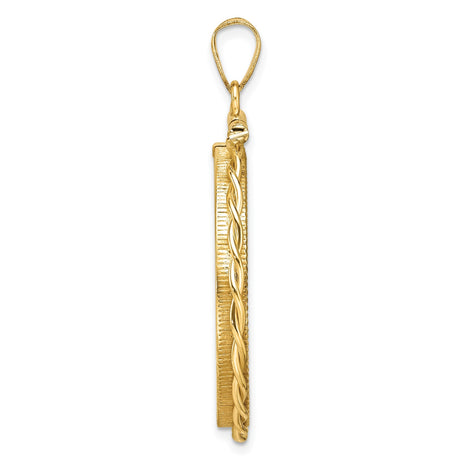 27 mm 14k Yellow Gold coin bezel for 27 mm Coin — alternate view