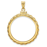 27 mm 14k Yellow Gold coin bezel for 27 mm Coin — additional image
