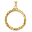 27 mm 14k Yellow Gold coin bezel for 27 mm Coin