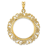 27 mm 14k Yellow Gold coin bezel for 27 mm Coin — additional image
