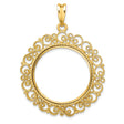 27 mm 14k Yellow Gold coin bezel for 27 mm Coin