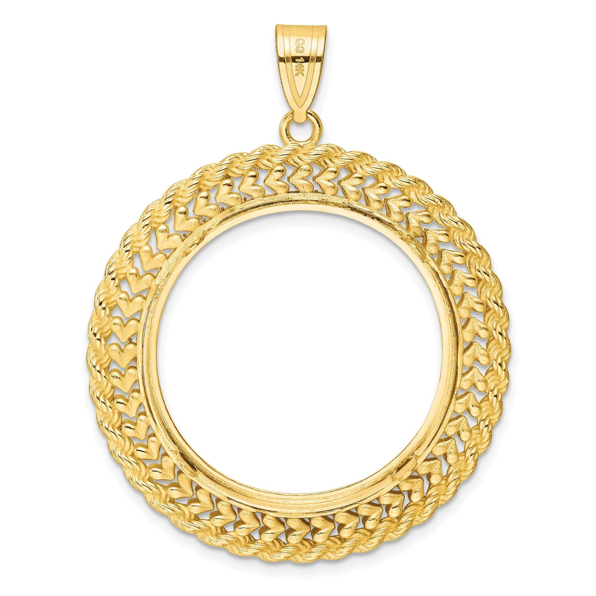 27 mm 14k Yellow Gold coin bezel for 27 mm Coin — additional image